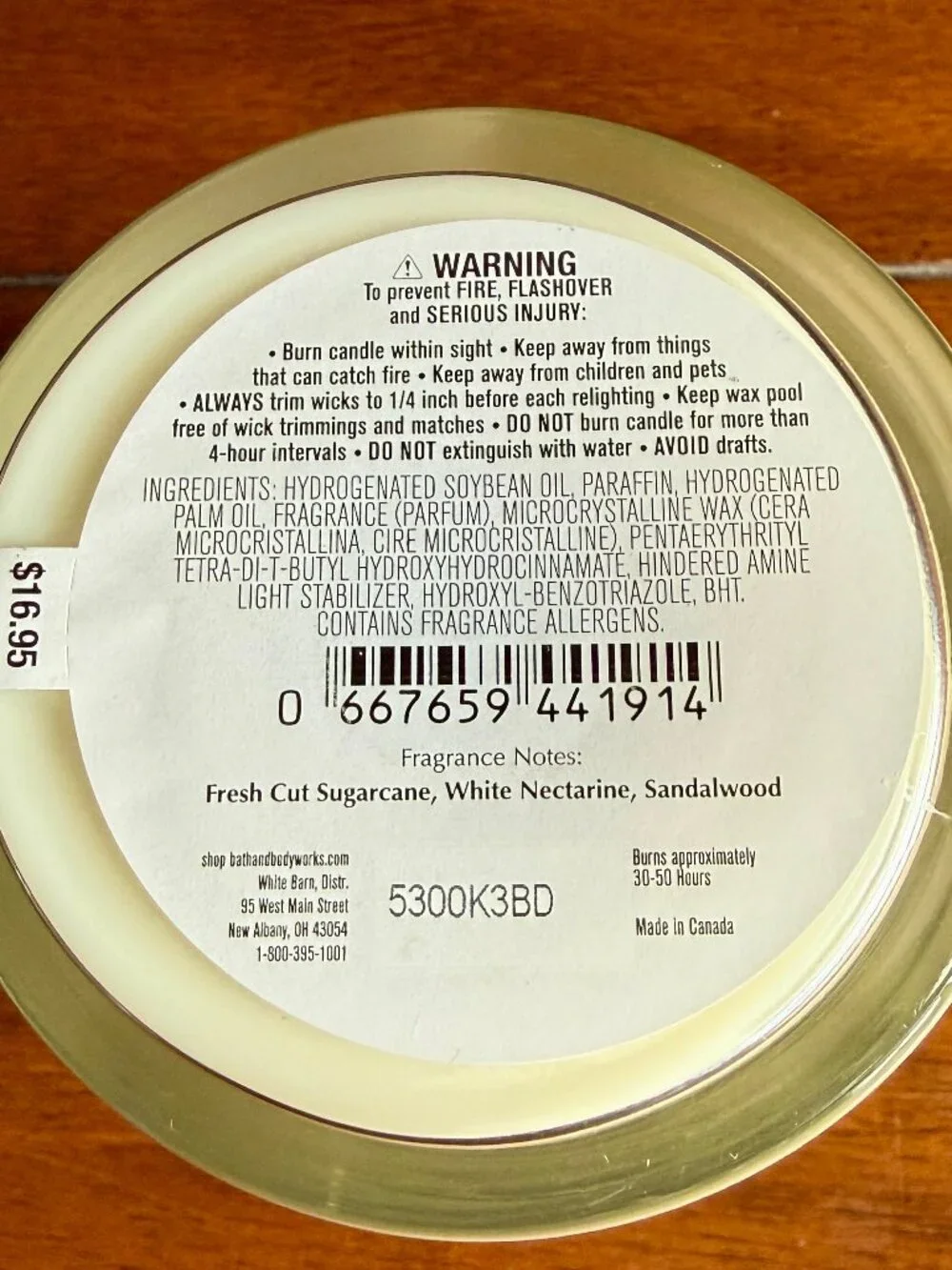 NEW FIJI WHITE SANDS Single Wick Candle Bath & Body Works